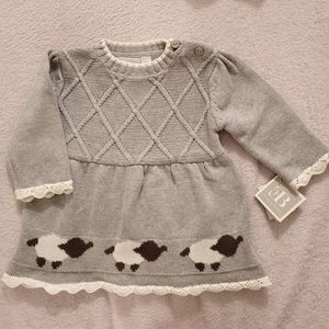 Elegant Baby Nitted Sweater Dress Top